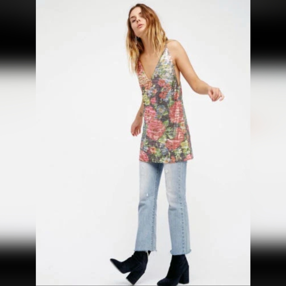 Free People Tangier Sequin Halter Mini Dress - Picture 6 of 12